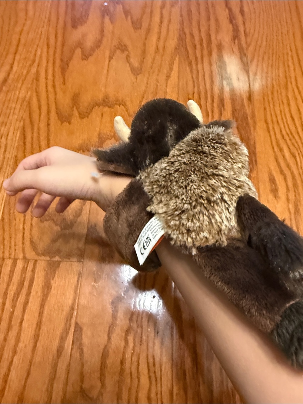 Plush Brown Buffalo Wrist band for Kids
